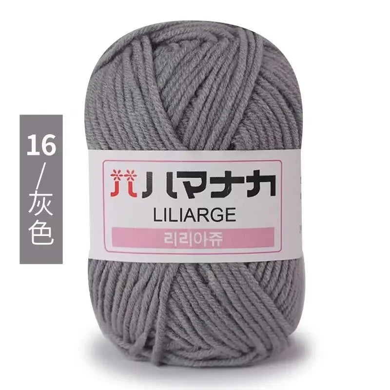 Milk Sweet Soft Cotton Baby Knitting Wool Yarn Thick Yarn Fiber Velvet Yarn Hand Knitting Wool Crochet Yarn for DIY Sweater