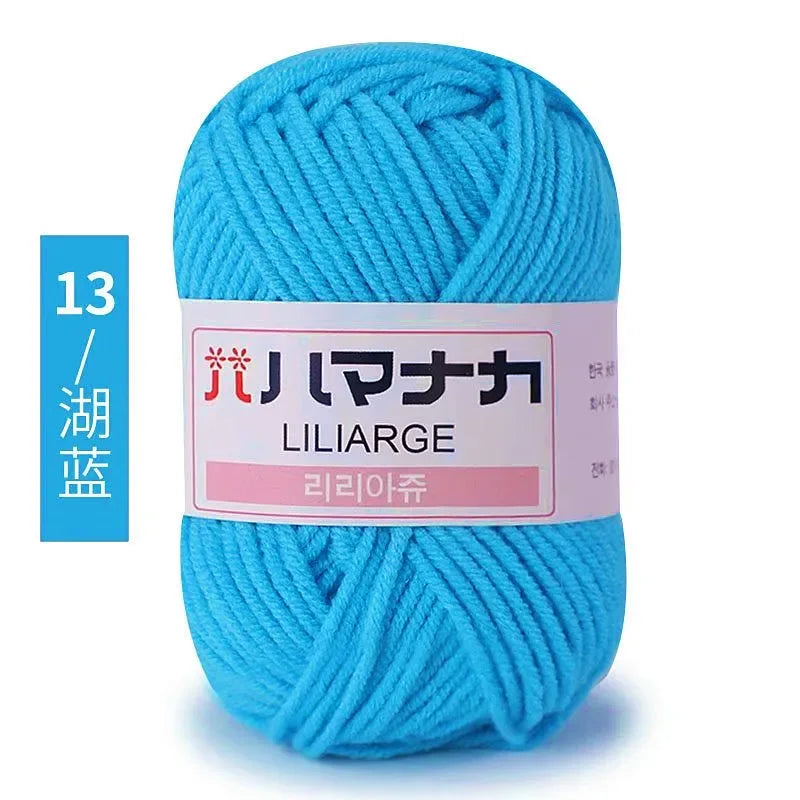 Milk Sweet Soft Cotton Baby Knitting Wool Yarn Thick Yarn Fiber Velvet Yarn Hand Knitting Wool Crochet Yarn for DIY Sweater