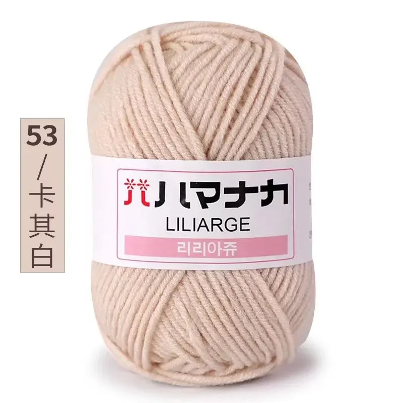Milk Sweet Soft Cotton Baby Knitting Wool Yarn Thick Yarn Fiber Velvet Yarn Hand Knitting Wool Crochet Yarn for DIY Sweater