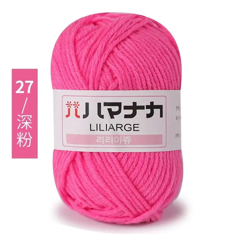 Milk Sweet Soft Cotton Baby Knitting Wool Yarn Thick Yarn Fiber Velvet Yarn Hand Knitting Wool Crochet Yarn for DIY Sweater