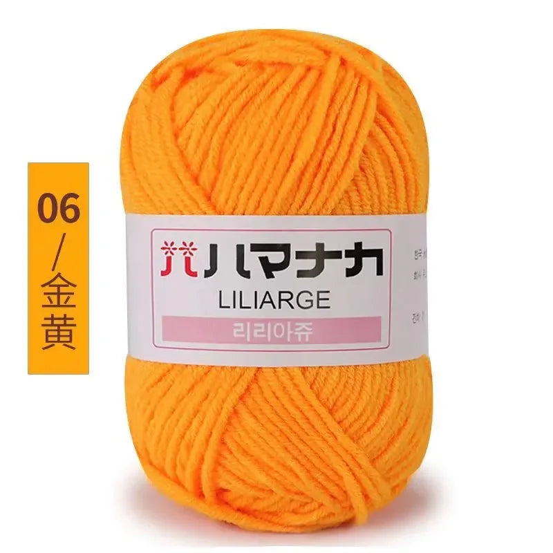Milk Sweet Soft Cotton Baby Knitting Wool Yarn Thick Yarn Fiber Velvet Yarn Hand Knitting Wool Crochet Yarn for DIY Sweater