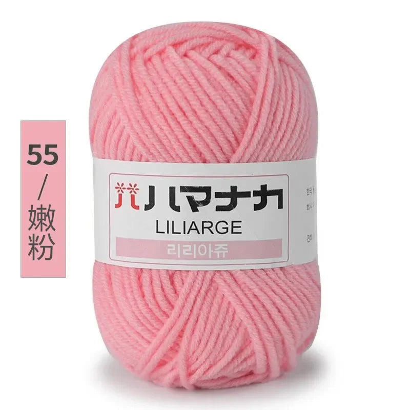 Milk Sweet Soft Cotton Baby Knitting Wool Yarn Thick Yarn Fiber Velvet Yarn Hand Knitting Wool Crochet Yarn for DIY Sweater