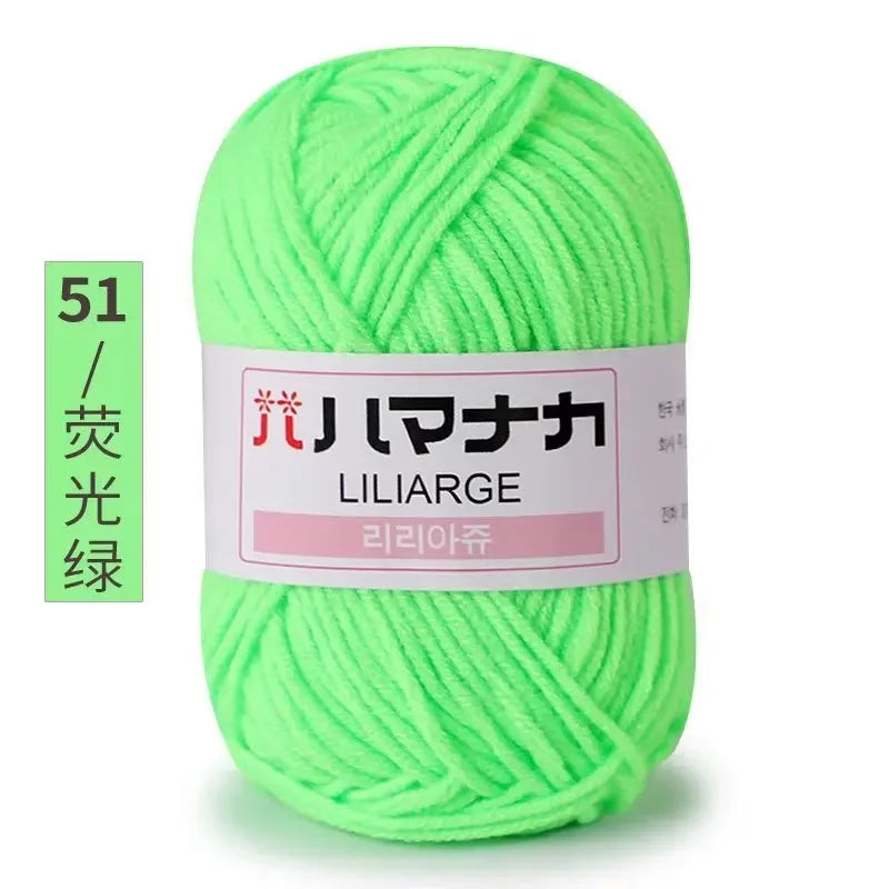 Milk Sweet Soft Cotton Baby Knitting Wool Yarn Thick Yarn Fiber Velvet Yarn Hand Knitting Wool Crochet Yarn for DIY Sweater