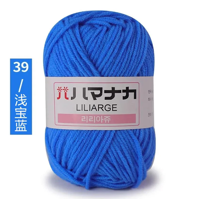 Milk Sweet Soft Cotton Baby Knitting Wool Yarn Thick Yarn Fiber Velvet Yarn Hand Knitting Wool Crochet Yarn for DIY Sweater