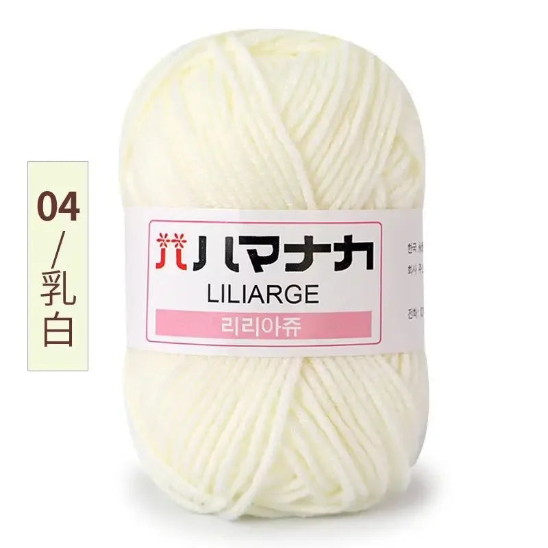 Milk Sweet Soft Cotton Baby Knitting Wool Yarn Thick Yarn Fiber Velvet Yarn Hand Knitting Wool Crochet Yarn for DIY Sweater