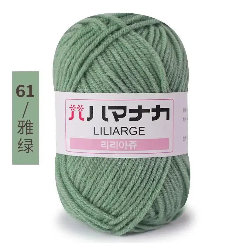 Milk Sweet Soft Cotton Baby Knitting Wool Yarn Thick Yarn Fiber Velvet Yarn Hand Knitting Wool Crochet Yarn for DIY Sweater