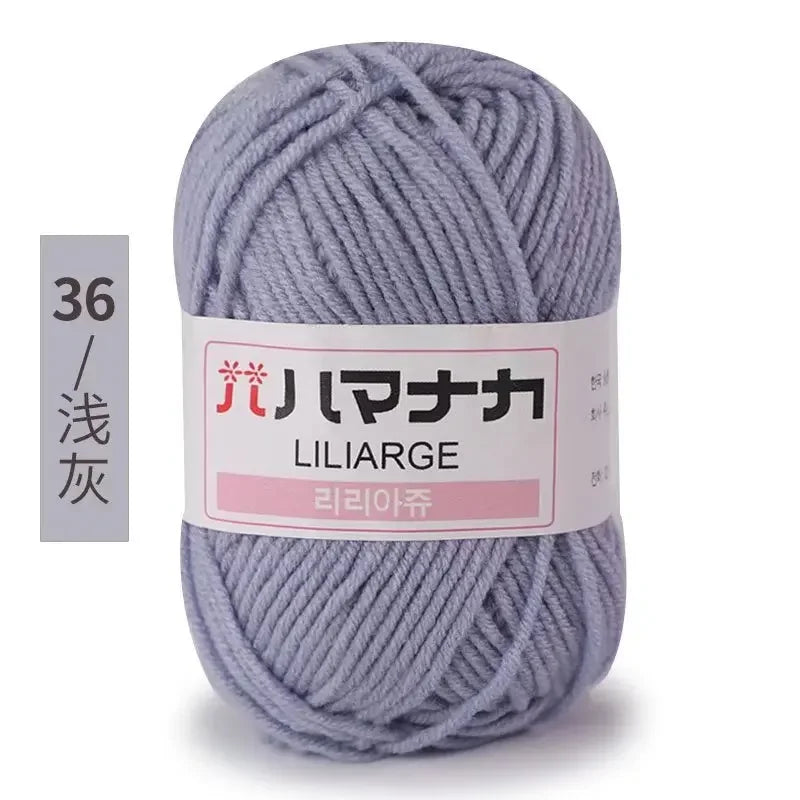 Milk Sweet Soft Cotton Baby Knitting Wool Yarn Thick Yarn Fiber Velvet Yarn Hand Knitting Wool Crochet Yarn for DIY Sweater