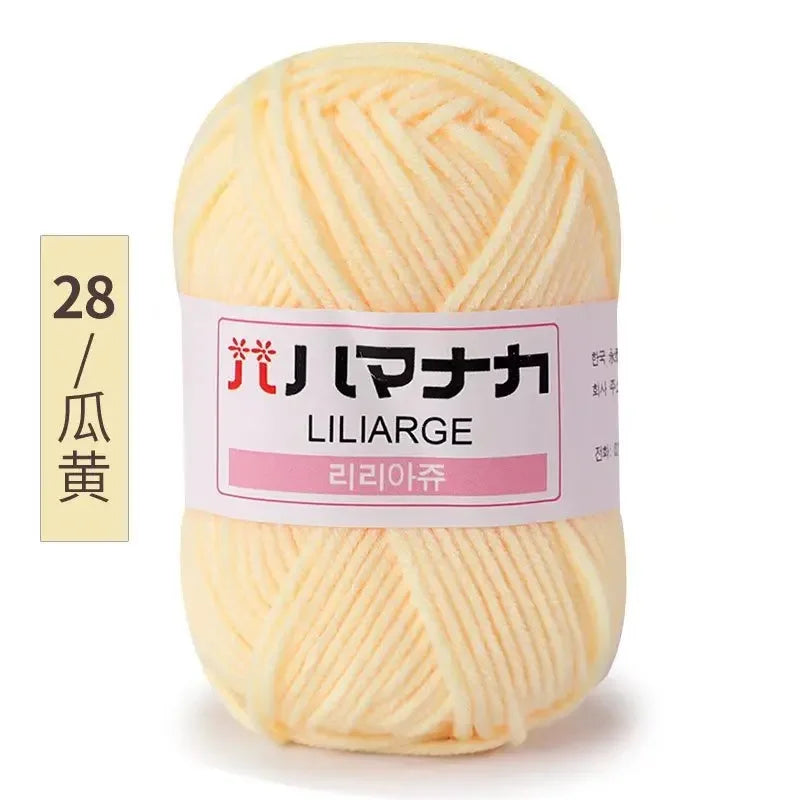 Milk Sweet Soft Cotton Baby Knitting Wool Yarn Thick Yarn Fiber Velvet Yarn Hand Knitting Wool Crochet Yarn for DIY Sweater