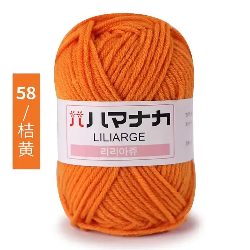 Milk Sweet Soft Cotton Baby Knitting Wool Yarn Thick Yarn Fiber Velvet Yarn Hand Knitting Wool Crochet Yarn for DIY Sweater