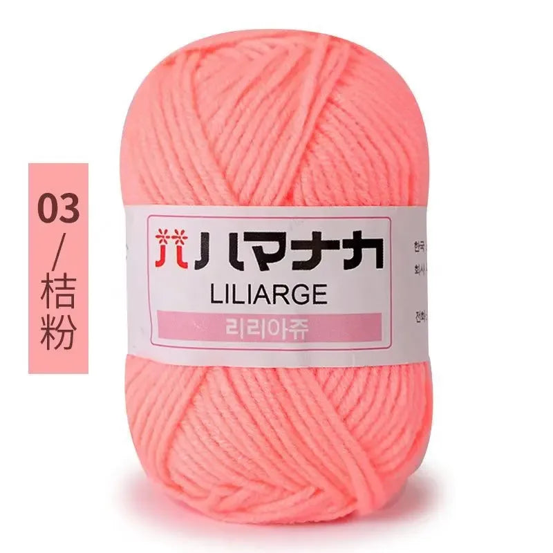 Milk Sweet Soft Cotton Baby Knitting Wool Yarn Thick Yarn Fiber Velvet Yarn Hand Knitting Wool Crochet Yarn for DIY Sweater