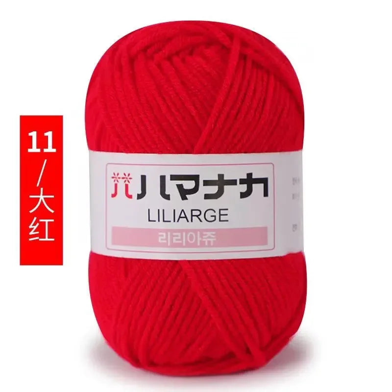 Milk Sweet Soft Cotton Baby Knitting Wool Yarn Thick Yarn Fiber Velvet Yarn Hand Knitting Wool Crochet Yarn for DIY Sweater