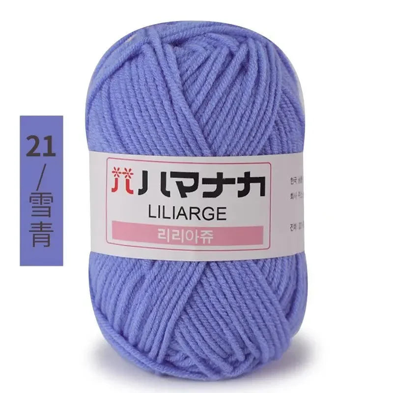 Milk Sweet Soft Cotton Baby Knitting Wool Yarn Thick Yarn Fiber Velvet Yarn Hand Knitting Wool Crochet Yarn for DIY Sweater