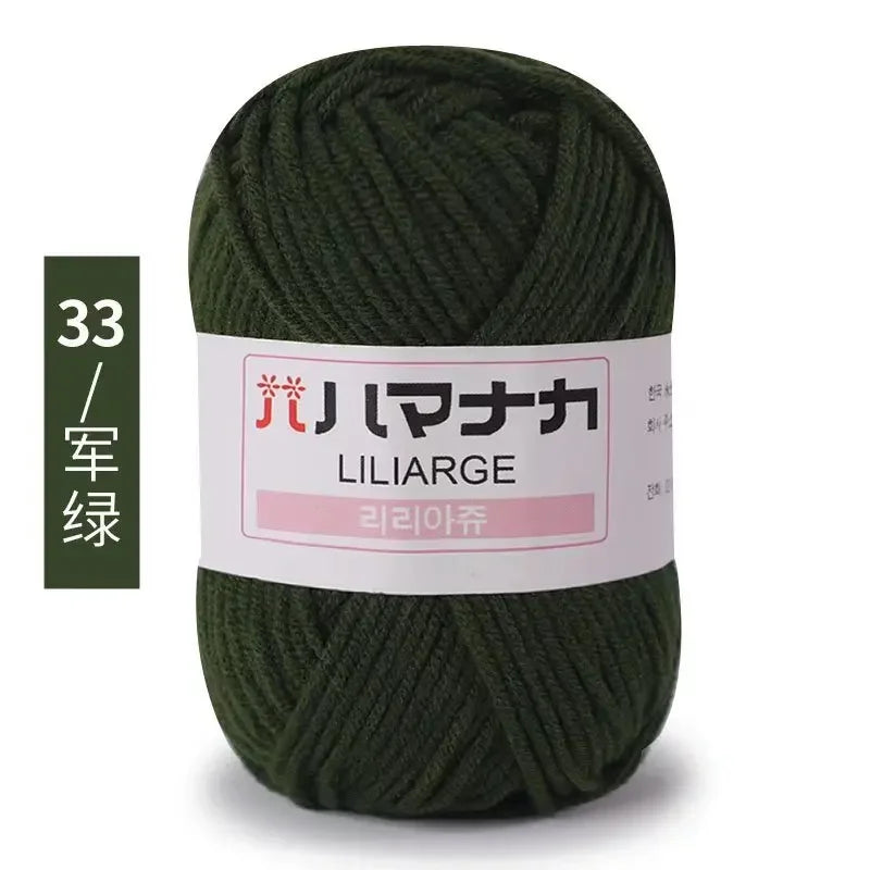 Milk Sweet Soft Cotton Baby Knitting Wool Yarn Thick Yarn Fiber Velvet Yarn Hand Knitting Wool Crochet Yarn for DIY Sweater