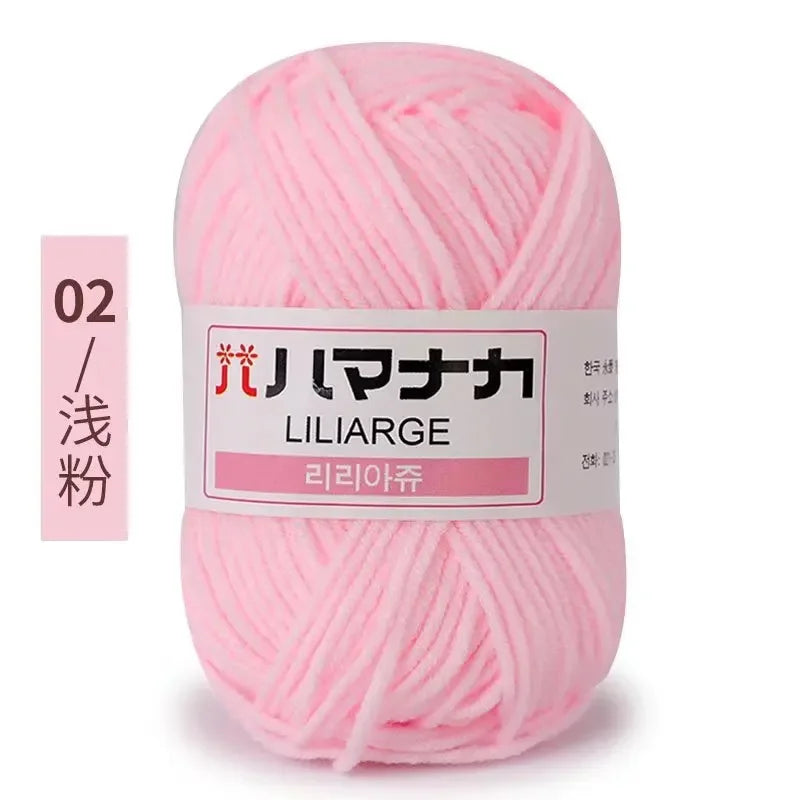 Milk Sweet Soft Cotton Baby Knitting Wool Yarn Thick Yarn Fiber Velvet Yarn Hand Knitting Wool Crochet Yarn for DIY Sweater