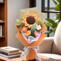 Artificial Flower Crochet Bouquet Eternal Flower Handmade Graduation Bouquet Mothers Day Birthday Gift Anniversary