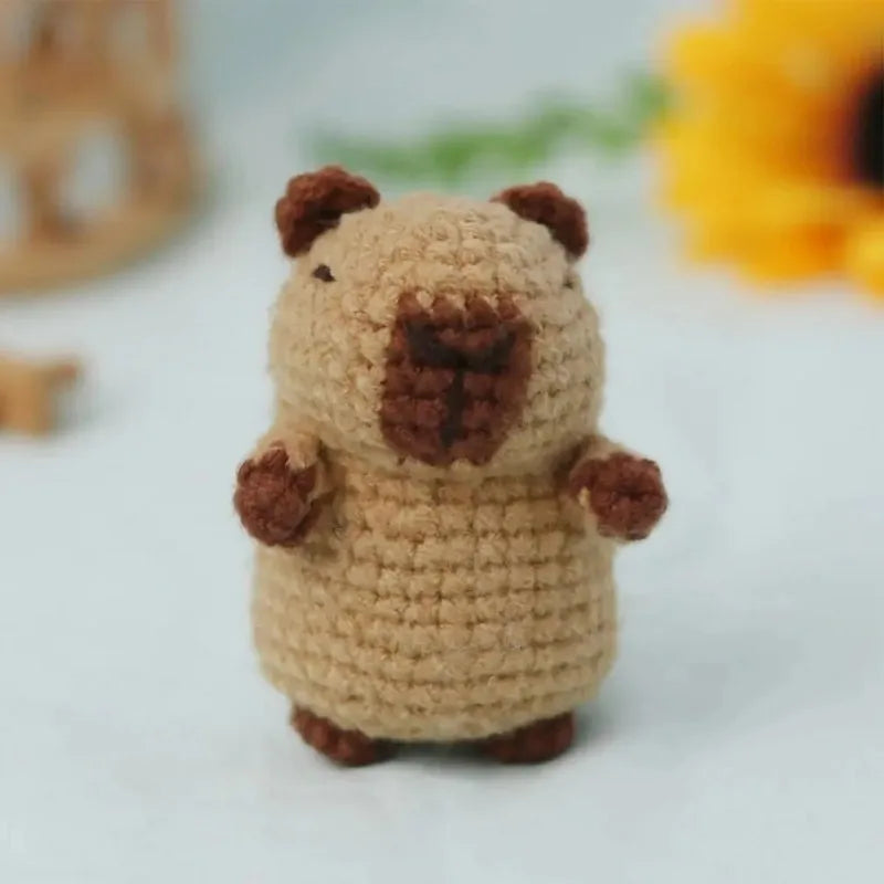 Capybara crochet Kit, Cute Animal Crochet Kit set, Christmas Gift, Crochet kit for Beginners, Crochet Kit for craft lovers