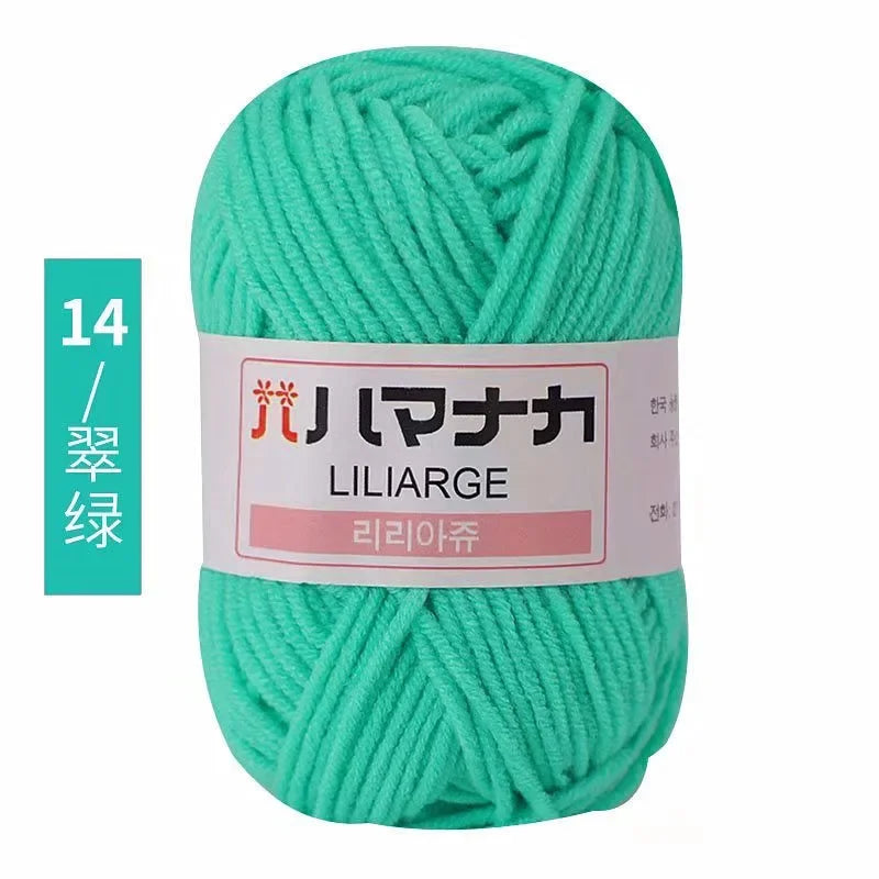 Milk Sweet Soft Cotton Baby Knitting Wool Yarn Thick Yarn Fiber Velvet Yarn Hand Knitting Wool Crochet Yarn for DIY Sweater