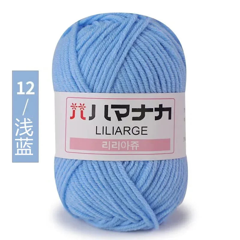 Milk Sweet Soft Cotton Baby Knitting Wool Yarn Thick Yarn Fiber Velvet Yarn Hand Knitting Wool Crochet Yarn for DIY Sweater